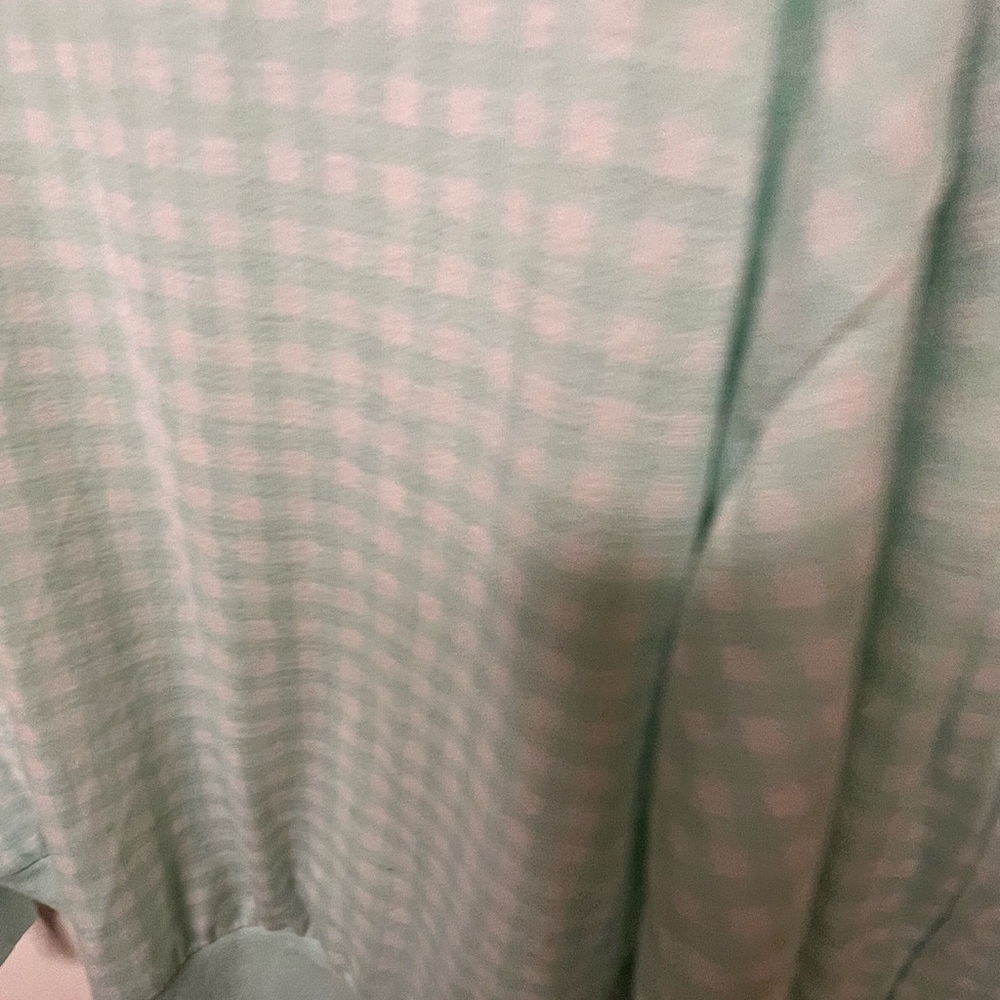 HONEY DEW SIZE SMALL LADIES LONG SLEEVE PAJAMA’S MINT GREEN & WHITE CHECKERED - Picture 8 of 11